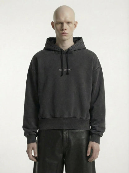 998 Hoodie | Washed black