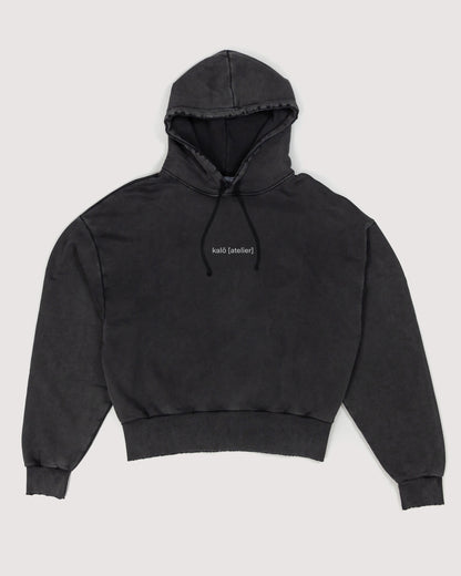 998 Hoodie | Washed black