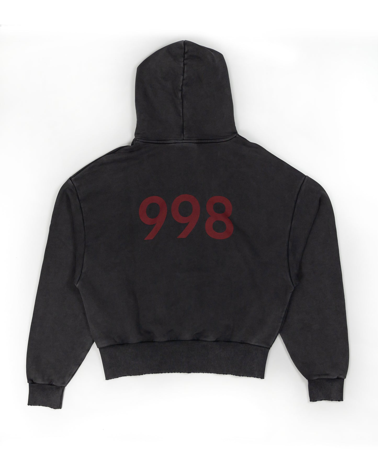 998 Hoodie | Washed black