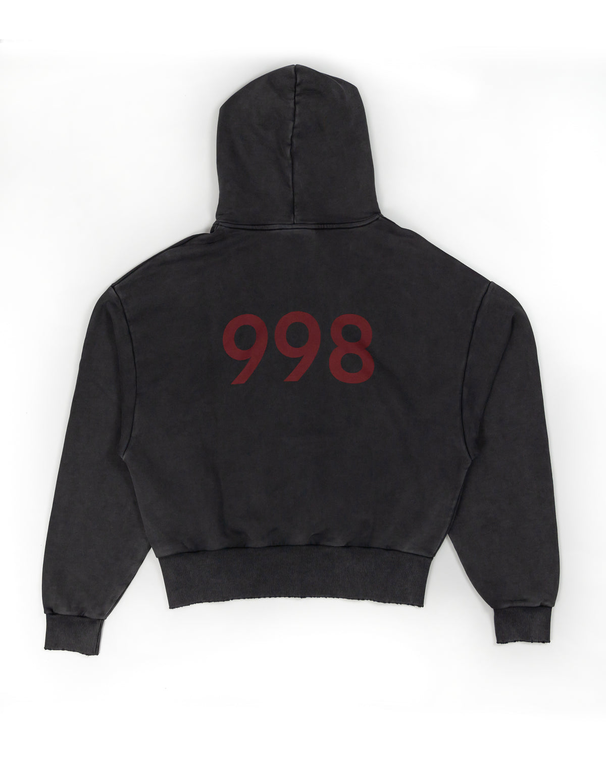 SWEAT À CAPUCHE - NOIR DÉLAVÉ