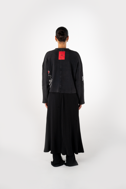 LONGSLEEVE CROP [003] BLACK