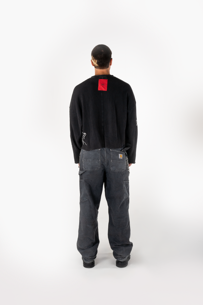 LONGSLEEVE CROP [003] BLACK