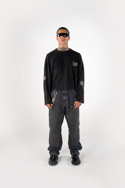 LONGSLEEVE CROP [003] BLACK