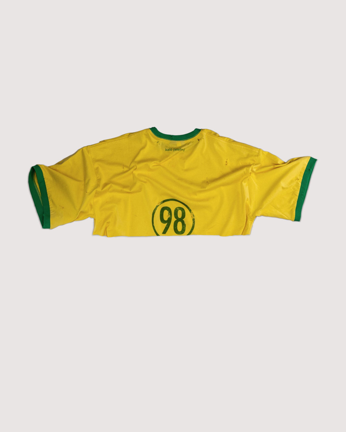 T-SHIRT FEMME CROPPED - JAUNE