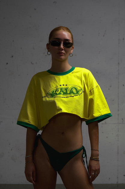 T-SHIRT BRAZIL FEMME CROPPED