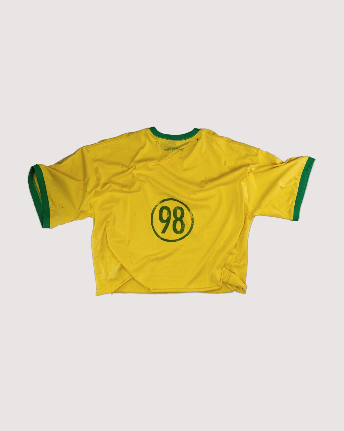 T-SHIRT HOMME CROPPED - JAUNE