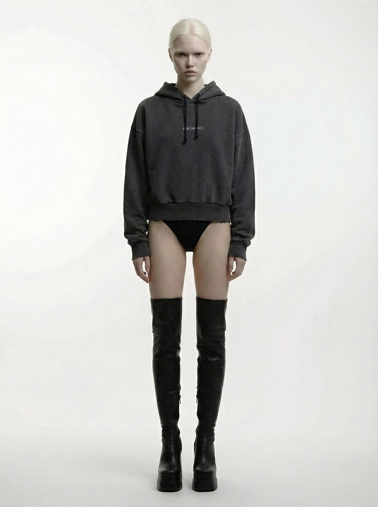 998 Hoodie | Washed black