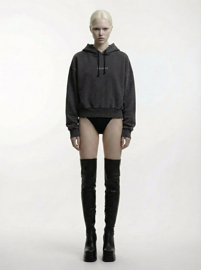 998 Hoodie | Washed black