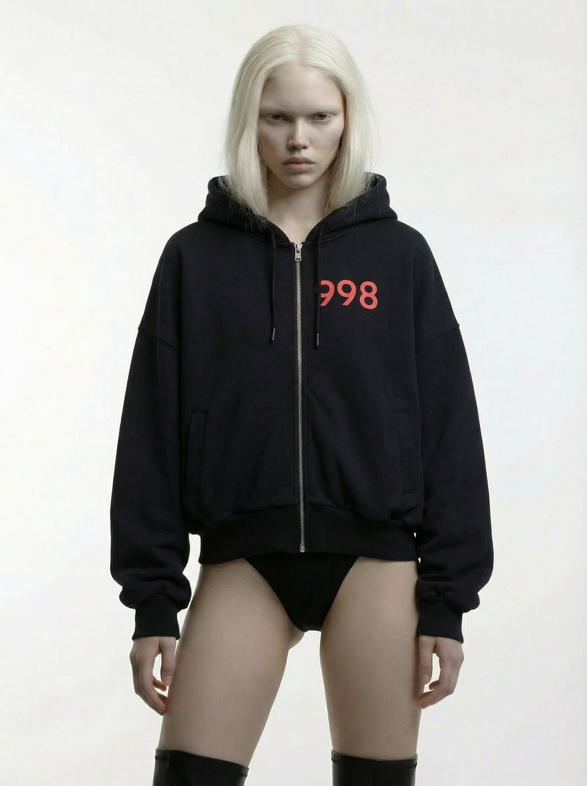 SWEAT À CAPUCHE ZIPPÉ - NOIR