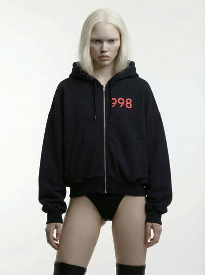 998 Zip Hoodie | Black